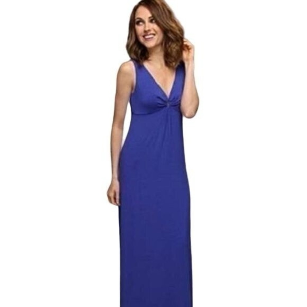 Tommy Bahama Royal Blue Gathered Front Top